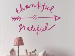 Wall Decals Quote Thankful Grateful Decal Boom Vinyl Sticker Bedroom Interior Design Home Living Decor Art Murals Eg93