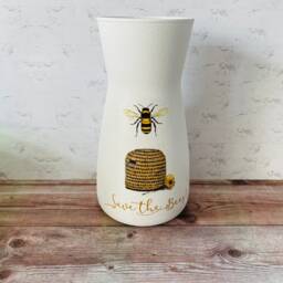 Save The Bees Glass Flower Vase, Bee Themed Home Decor, Gifts, Lovers, Spring Gifts - thumbnail 2