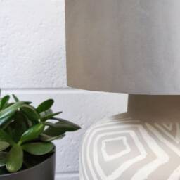 Light Grey Lampshade in Velvet With Silver Lining, Large Plain Ceiling Lightshade - thumbnail 2