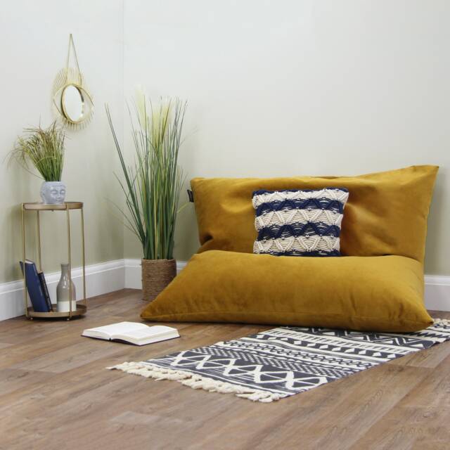 Designer Velvet Floor Cushion Bean Bag Handmade Slab, Adult & Kids - image 1