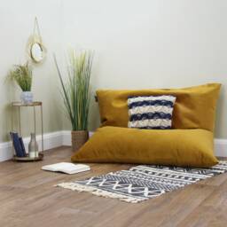 Designer Velvet Floor Cushion Bean Bag Handmade Slab, Adult & Kids - thumbnail 1