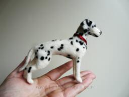 Dalmation Dog Soft Sculpture Needle Felted - thumbnail 1