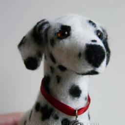 Dalmation Dog Soft Sculpture Needle Felted - thumbnail 2
