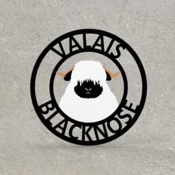 Valais Blacknose Sheep Metal Farm Sign, Custom Gate Livestock Decor, Rustic Farmhouse Farmer Gift