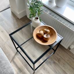 Madison Glass Metal Side Table - Black - thumbnail 4