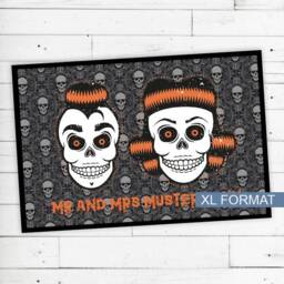 "Floor Mat ""Rockabilly Skulls"