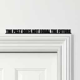 Door Topper The Past Does Not Equal Future Quote Various Colours Decor Sign - Novelty Wall Decor, Frame Art, Decorative Art - thumbnail 1