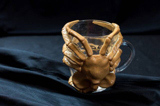 Handmade Beerhuger, Beer Mug With Face Hugger, From Alien Fandom - image 1