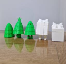 Christmas Tree & Presents Decoration - Secret Santa Fidget Toys Legs Snowman 3D Printed With - thumbnail 1