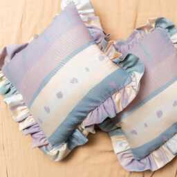 Set Of 2 Pillow Cushion Covers With Ruffles, Cotton - 16x16 - thumbnail 3