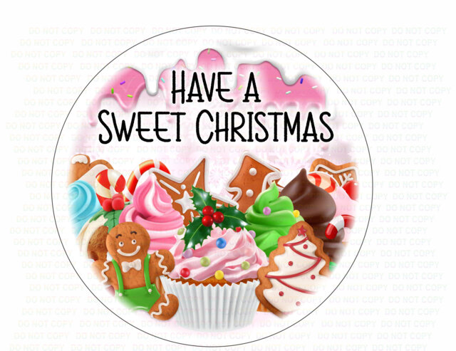 Have A Sweet Christmas Wreath Sign, Xmas Candy House Wreath, Sign UK - image 1