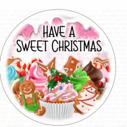 Have A Sweet Christmas Wreath Sign, Xmas Candy House Wreath, Sign UK - thumbnail 3