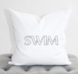 Swim Pillow Cover, Lake Pillow, Cabin Decor, Beach Coastal Coast Decor - thumbnail 2