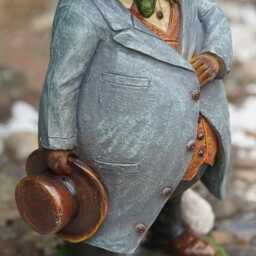 Gentleman Fox Resin Sculpture - Home Garden Hound Statue Outdoor Animal Ornament - thumbnail 3