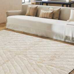 Hand Tufted White Moroccan Rug, Shag Custom Made Carpet, Large Area Berber Rug - thumbnail 3