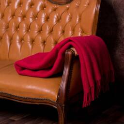 Fringed Wool Blanket 100% Natural New Zealand Throw - 130x200cm - thumbnail 2