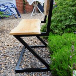 Garden Bench - Oak-Conservatory Seat-Rustic Bench-Garden Furniture-Patio Oak Wood Bench-5Th Wedding Anniversary-Wood - thumbnail 2