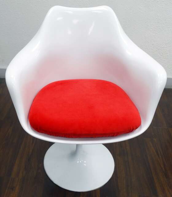 Slip-On Cushion Cover For Saarinen Tulip Arm Chair - Red - image 1