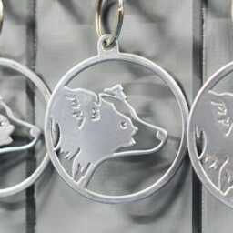 Border Collie Key Holder Hooks With Trio Of Matching Keyring Gift Set - thumbnail 4