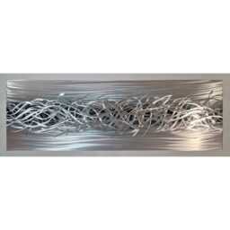 Abstract Metal Wall Art, Silver Black, R Toomer Art - thumbnail 3