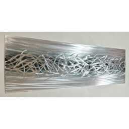 Abstract Metal Wall Art, Silver Black, R Toomer Art - thumbnail 1