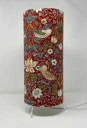William Morris Red Strawberry Thief Table Lamp - thumbnail 1