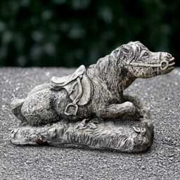 Relaxing Horse Statue Concrete Sculpture Outdoor Animal Figurine Gothic Ornament Front Door Decoration Horse Lover Gift Yard Art - thumbnail 3