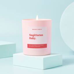 Funny Sagittarius Birthday Gift Zodiac Baby Soy Wax Candle - thumbnail 1