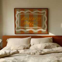 Bonne Nuit French Goodnight Print, Large Horizontal Wall Art, Above Bed Poster Print - thumbnail 2