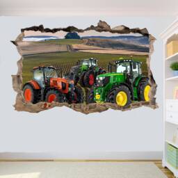Fields Powerful Modern Tractors Wall Art Sticker Decal Mural Poster Decor 1002