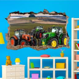 Fields Powerful Modern Tractors Wall Art Sticker Decal Mural Poster Decor 1002 - thumbnail 3