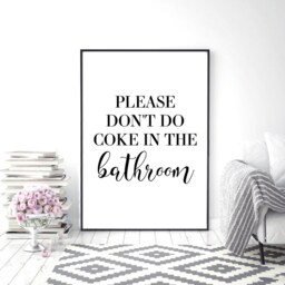 Bathroom Print - Wall Art Prints Funny Decor Toilet Coke Home - thumbnail 2