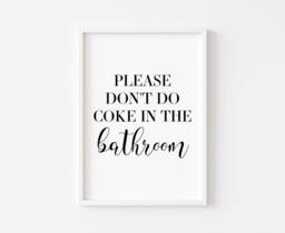 Bathroom Print - Wall Art Prints Funny Decor Toilet Coke Home - thumbnail 1