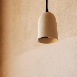 Handmade Ceramic Pendant Light - Minimalist Stoneware Hanging Lamp Modern Indoor Lighting Contemporary Home Decor - thumbnail 2