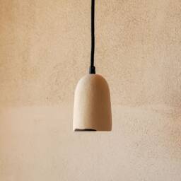 Handmade Ceramic Pendant Light - Minimalist Stoneware Hanging Lamp Modern Indoor Lighting Contemporary Home Decor - thumbnail 4