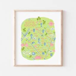 Scott's Addition Map Print -- Richmond, Va Art Downtown Rva Gift Richmond Neighborhood Wall - thumbnail 2