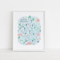 Scott's Addition Map Print -- Richmond, Va Art Downtown Rva Gift Richmond Neighborhood Wall - thumbnail 3