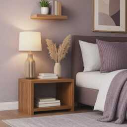 Nodax Bedside Cabinet B1 - Minimalist 2-Shelf Table - thumbnail 3