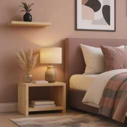 Nodax Bedside Cabinet B1 - Minimalist 2-Shelf Table - thumbnail 1
