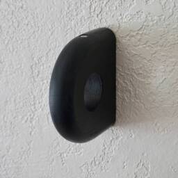 Minimal Blackened Ash Curtain Rod Bracket, Solid Black Ash with Non-Toxic Finish, Holders Hangers Mounts, Easily Wall Mounted - thumbnail 3