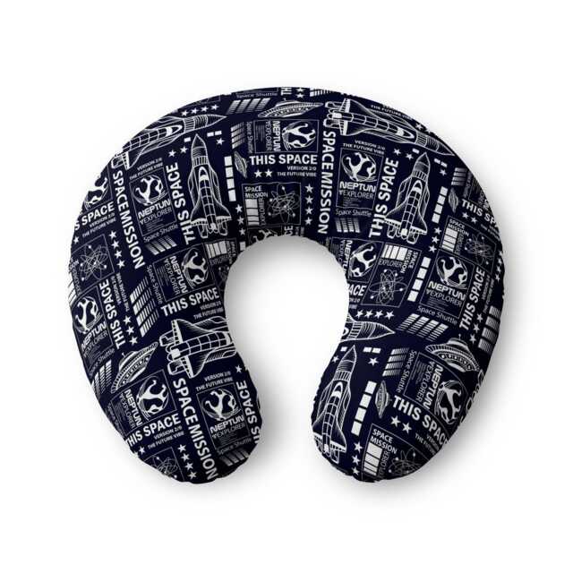 Space Shuttle Patch Pattern Nursing Pillow Cover - Rocket, Astronaut, Mission - image 1