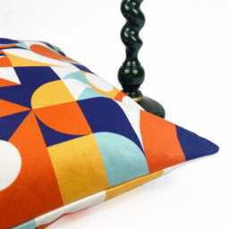 Handmade Velvet Lampshade & Cushion Set Abstract Geometric Design - thumbnail 4