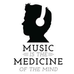 Music Is Medicine Quote Sihlouette With Headphones -Wall Decal Custom Vinyl Art Stickers - thumbnail 2