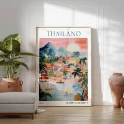 Thailand Travel Print, Poster, Landscape Thai Wall Art, Southeast Asian Decor, Gift - thumbnail 3