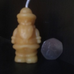 Father Christmas - Pure Welsh Beeswax Candle. 100% Natural. Handmade in Wales - thumbnail 2