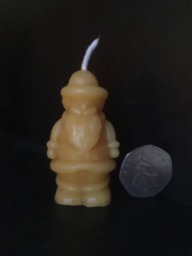 Father Christmas - Pure Welsh Beeswax Candle. 100% Natural. Handmade in Wales - thumbnail 1