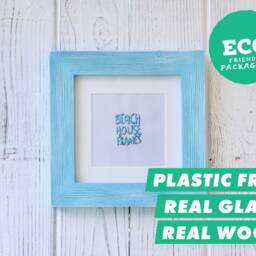 5x5 Picture Frame Rustic Sky Blue Photo Vintage Wedding Gift Wall Decor Shabby Chic - thumbnail 2