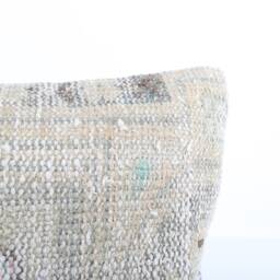 Handwoven Kilim Pillow Cover - 12x24 Vintage Turkish Wool Throw - thumbnail 3