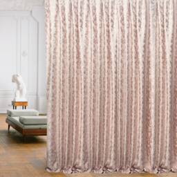 Victorian Pink Curtains Damask Drapery Panel, Luxury Floral Living Room Drapes - thumbnail 4
