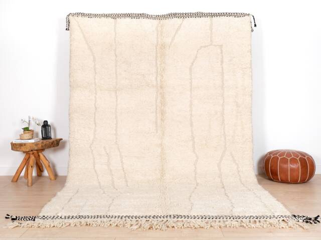 Authentic Moroccan Rug, Beni Ourain Rug 7x10 Ft - image 1